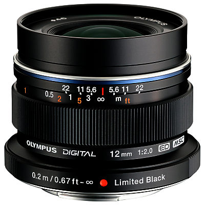 Olympus M.ZUIKO DIGITAL ED 12mm f/2.0 Compact Wide Angle Lens Black Olympus M.ZUIKO DIGITAL ED 12mm f/2.0 Compact Wide Angle Lens Black